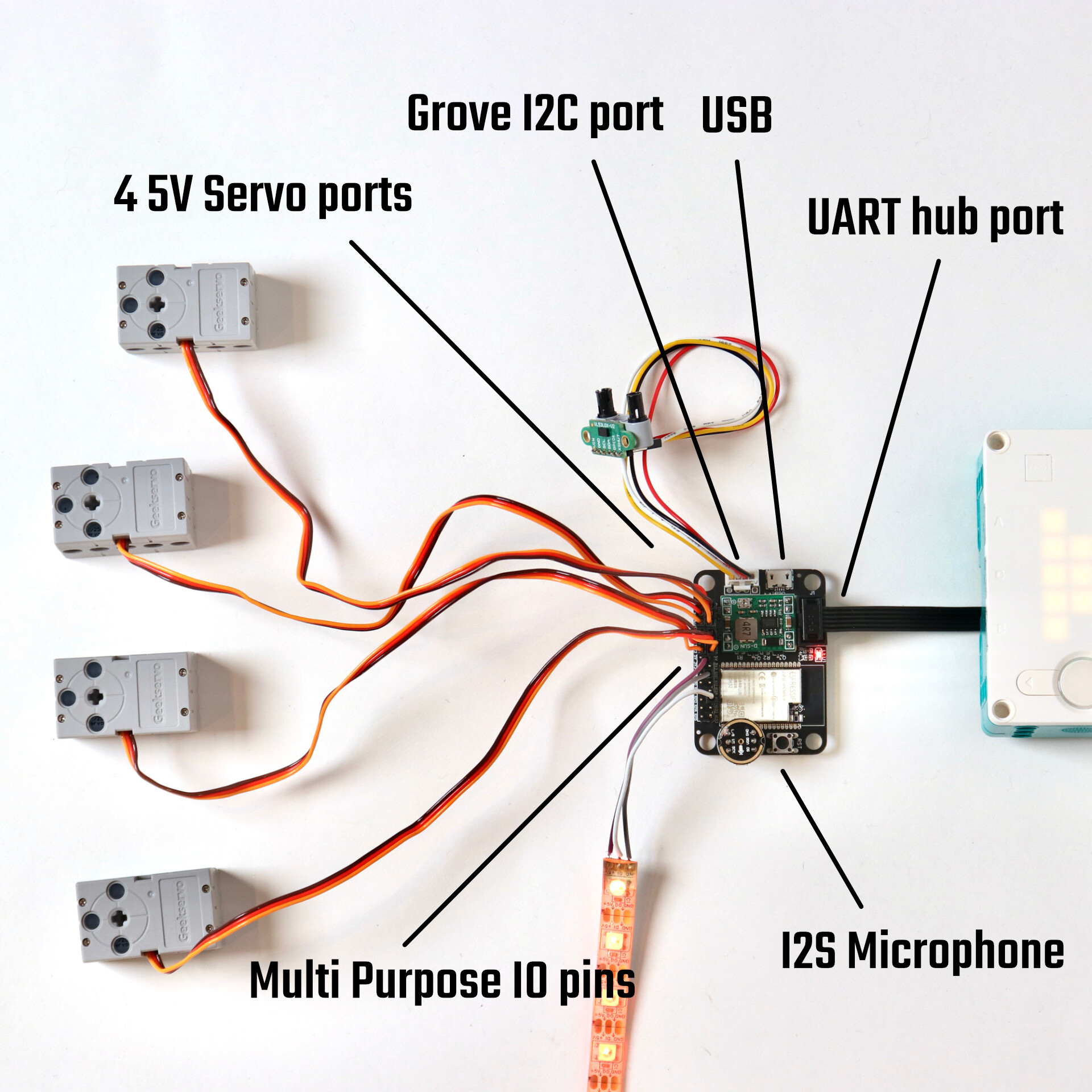 frakke Kilauea Mountain Flyve drage WiFi Python LMS-ESP32 board for MINDSTORMS (LMS-ESP32-v1.0)