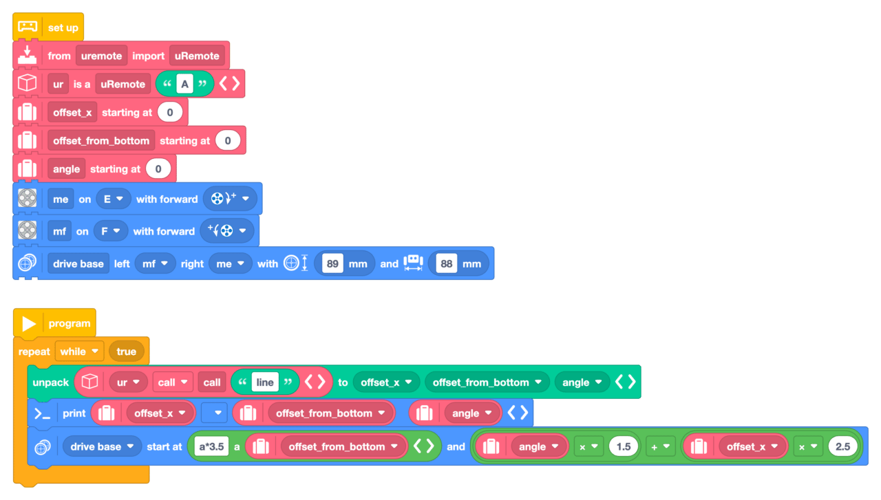 Pybricks Lisence Code Example Clever OpenMV AE3 Line Follower with SPIKE Direct Connection